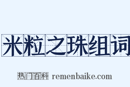 米粒之珠组词是什么意思的图片